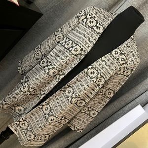 Multi print 3/4 sleeve blazer